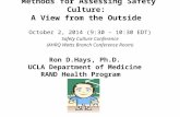 Methods for Assessing Safety Culture:  A View from the Outside