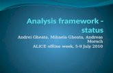 Analysis framework - status