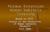 Purdue Extension Human Subjects Training