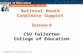National Board  Candidate Support  Session 4