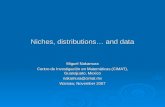 Niches, distributions… and data