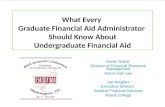 What Every  Graduate Financial Aid Administrator  Should Know About Undergraduate Financial Aid