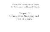 Chapter 3 Representing Numbers and  Text in Binary