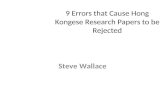 9  Errors that Cause Hong Kongese Research Papers to be Rejected