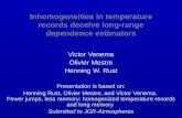 Inhomogeneities in temperature records deceive long-range dependence estimators
