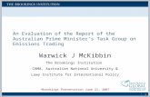 An Evaluation of the Report of the Australian Prime Minister’s Task Group on Emissions Trading