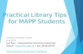 Practical Library Tips for  MAPP  Students