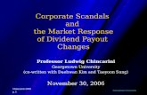 Corporate Scandals  and  the Market Response of Dividend Payout  Changes