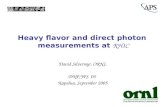 Heavy flavor and direct photon  measurements at  RHIC