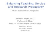 Balancing Teaching, Service and Research Productivity