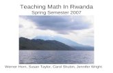 Teaching Math In Rwanda Spring Semester 2007