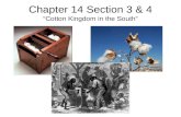Chapter 14 Section 3 & 4 “Cotton Kingdom in the South”