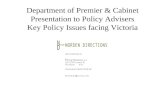 Department of Premier & Cabinet Presentation to Policy Advisers Key Policy Issues facing Victoria