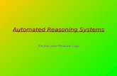 Automated Reasoning Systems