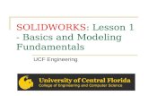 SOLIDWORKS : Lesson 1 - Basics and Modeling Fundamentals