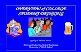 OVERVIEW of COLLEGE STUDENT DRINKING Nancy H. Brand, M.Ed. Doctoral Student in Clinical Psychology