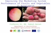 Improving the Marketing System Performance of Fruits and Vegetables in Bangladesh