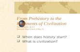 When does  history  start?   What is  civilization ?