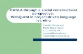 CASLA through a social constructivist perspective:  WebQuest in project-driven language learning