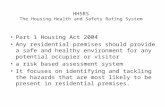 HHSRS  The Housing Health and Safety Rating System