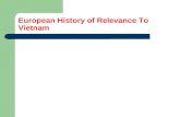 European History of Relevance To Vietnam