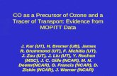 CO as a Precursor of Ozone and a Tracer of Transport: Evidence from MOPITT Data