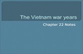 The Vietnam war years
