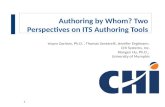Authoring by Whom? Two Perspectives on ITS Authoring Tools