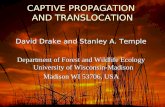CAPTIVE PROPAGATION  AND TRANSLOCATION