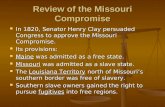 Review of the Missouri Compromise