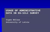 USAGE OF ADMINISTRATIVE DATA IN EU-SILC SURVEY