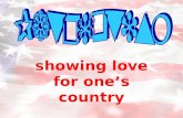 showing love for one’s country