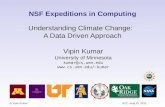 NSF Expeditions in Computing Understanding Climate Change:   A Data Driven Approach