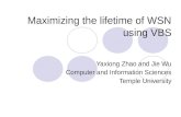 Maximizing the lifetime of WSN using VBS