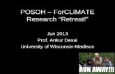 POSOH – ForCLIMATE Research  “ Retreat! ”