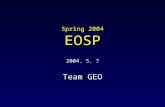 Spring 2004 EOSP