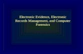 Electronic Evidence, Electronic Records Management, and Computer Forensics