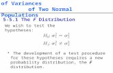 5-5 Inference on the Ratio of Variances         of Two Normal Populations