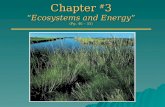 Chapter  # 3 “ Ecosystems and Energy ” (Pg. 46 – 55)