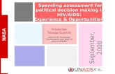 Spending assessment for political decision making in HIV/AIDS:  Experience & Opportunities