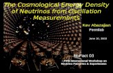 The Cosmological Energy Density of Neutrinos from Oscillation Measurements