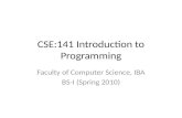 CSE:141 Introduction to Programming