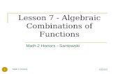 Lesson 7 - Algebraic Combinations of Functions