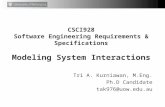 CSCI928 Software Engineering Requirements & Specifications Modeling System Interactions