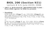 BIOL 200 (Section 921) Lecture # 4-5, June 22/23, 2006