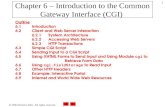 Chapter 6 –  Introduction to the Common Gateway Interface (CGI)