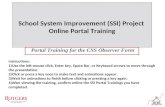 Portal Training for  the CSS Observer Form