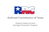 Railroad Commission of Texas Pipeline Safety Division Damage Prevention Program