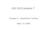 GG 313 Lecture 7