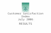 Customer Satisfaction Index July 2006